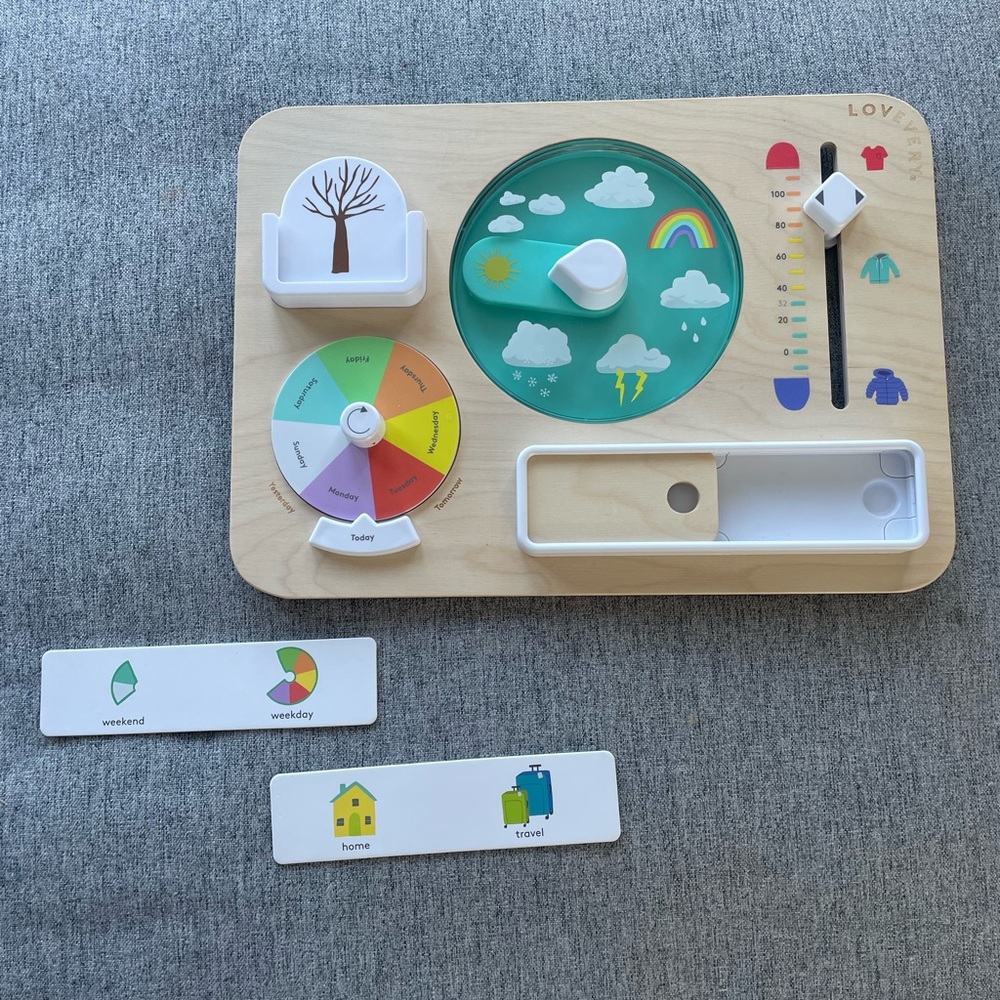 Plan ahead weather board from lovevery